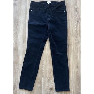 Anthropologie‎ Pilcro Pants High Rise Skinny Navy Blue Corduroy Sz 28